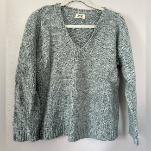 Doen Sweaters - Hartford Blue Mohair Wool Blend Sweater - size 3